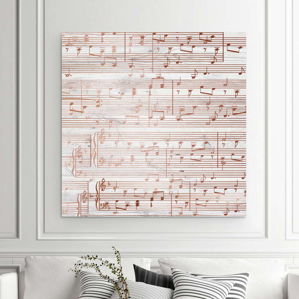 Custom Sheet Music Art - Copper Tone
