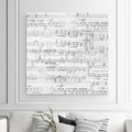 Custom Sheet Music Art - Silver Tone