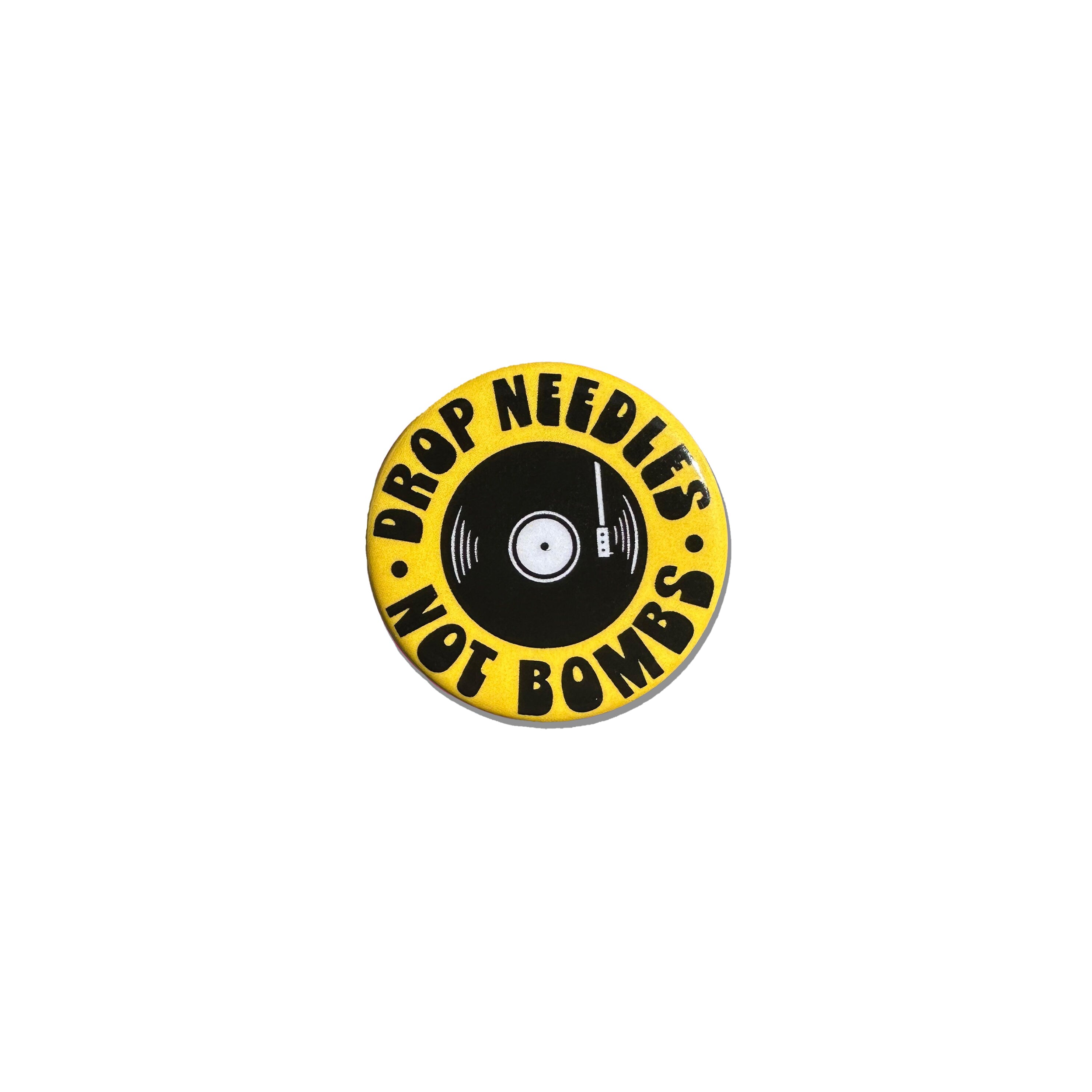 Drop Needles Not Bombs Button