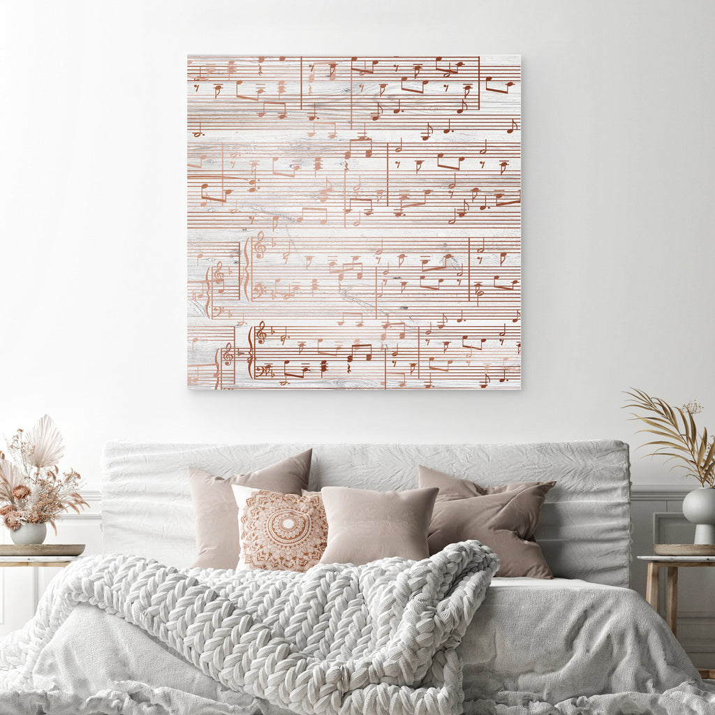 Copper Sheet Music Art - 7th Anniversary Gift