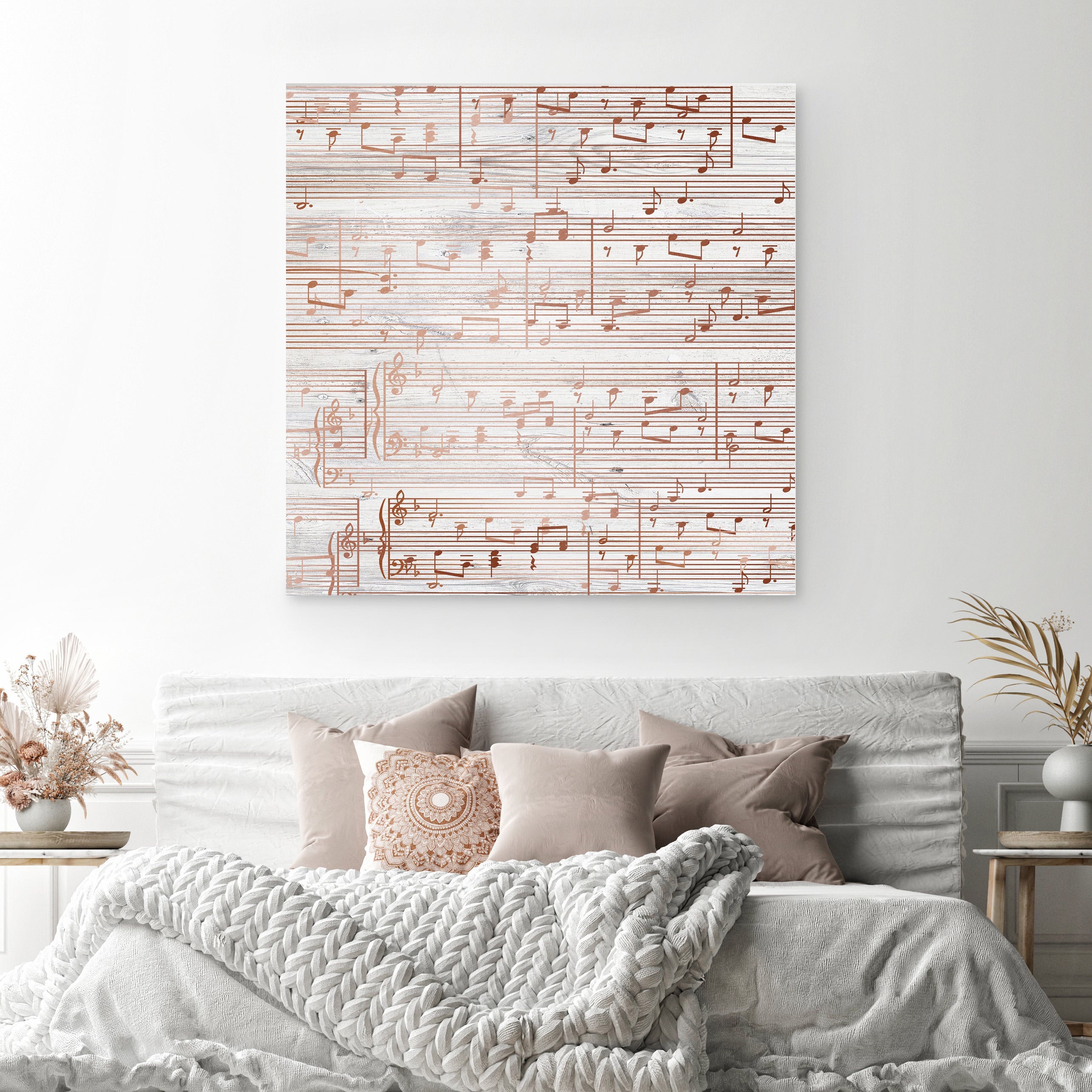 Custom Sheet Music Art - Copper Tone