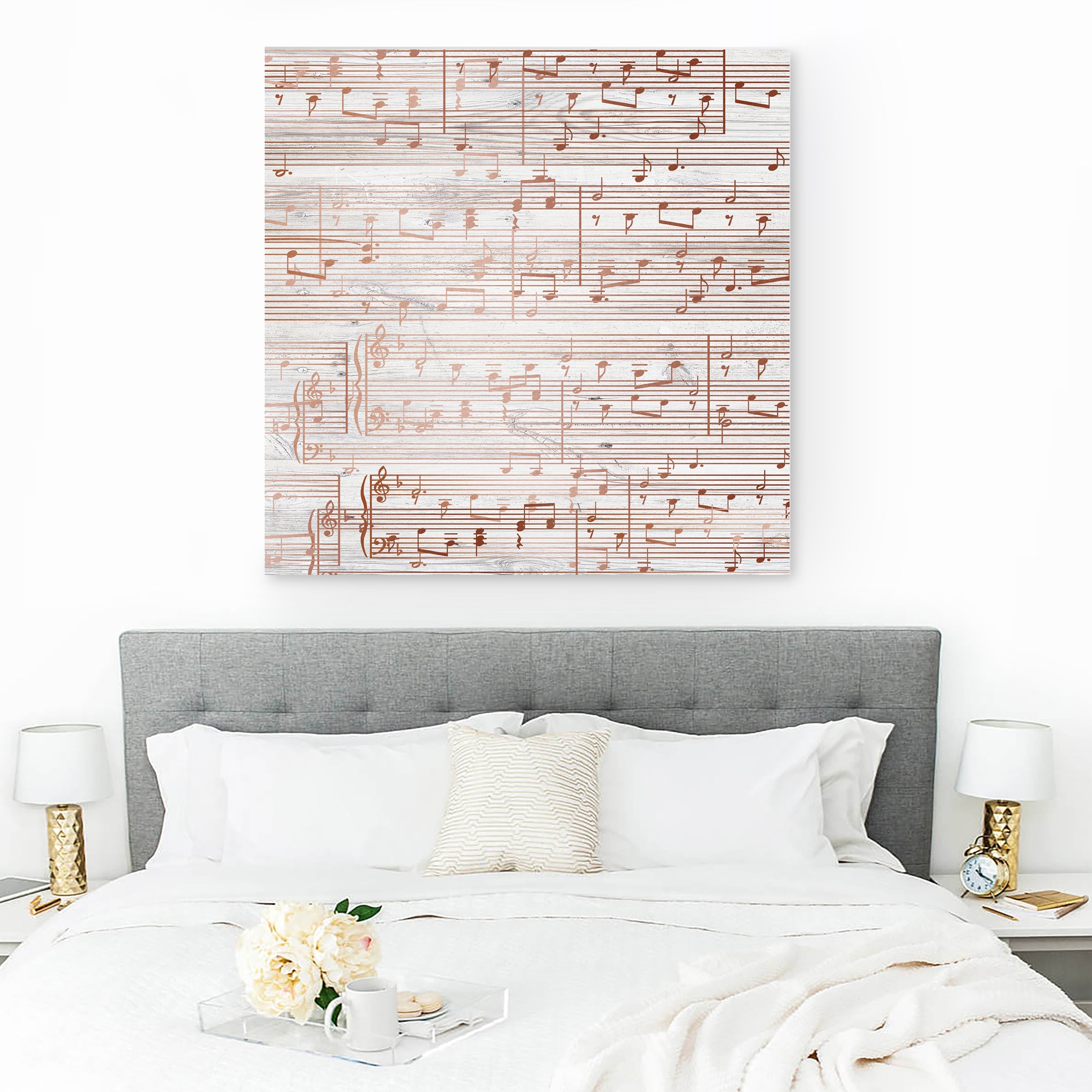 Copper Sheet Music Art - 7th Anniversary Gift